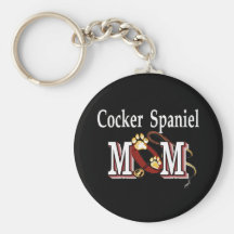 cocker spaniel mom Keychain