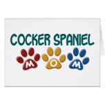 COCKER SPANIEL Mom Paw Print 1 Card
