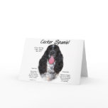 Cocker Spaniel (Parti/b&w) History Design Card
