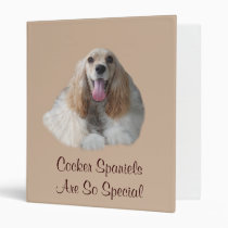 Cocker Spaniel Smiling Binder binders