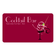 Cocktail Bar Nightclub Business Card