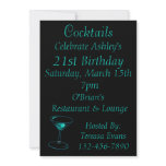 Cocktail Birthday Celebration Personalized Invite