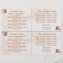 Cocktail buffet wedding menu template flyers