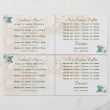 Cocktail buffet wedding menu template flyers