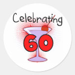 Cocktail Celebrating 60 Tshirts and Gifts Sticker