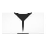 cocktail glass icon customized photo card