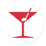 Cocktail - Martini Round Sticker