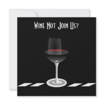 Cocktail Party Invitation in Black and White
