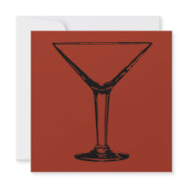Cocktail Party Martini Glass Invitation