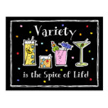 Cocktail Variety Recipe Card Post Cards