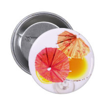 cocktail with festive paper umbrellas button