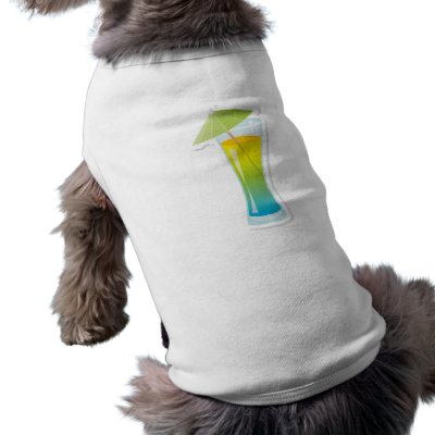 Cocktail with umbrella doggie tshirt by Zandiepants