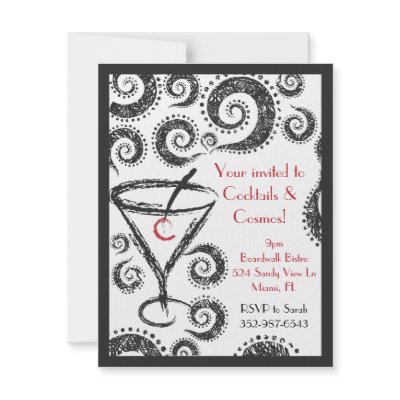 Cocktails & Cosmos invitations by Partylish