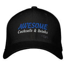 Cocktails et boissons impressionnants casquette brodée
