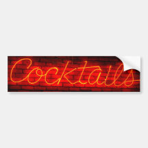 Cocktails on Brick Bumper Sticker
