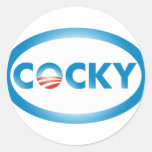 COCKY ROUND STICKERS