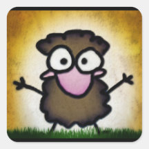 Coco in the Grass Square Sticker