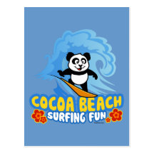 Cocoa Beach Surfing Fun Post Card