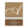 Cocoa brown / chocolate brown post card
