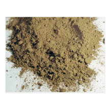 Cocoa powder postcard