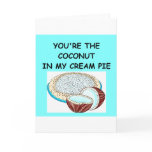 coconut cream pie lover greeting cards
