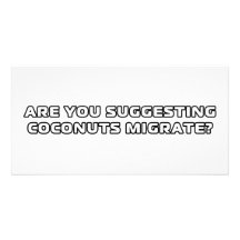 Coconuts... migrate? personalized photo card