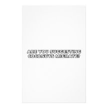 Coconuts... migrate? stationery design
