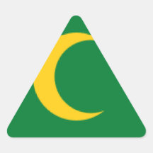 Cocos Islands Flag Triangle Stickers