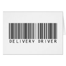 Code barres de conducteur de la livraison carte de vœux