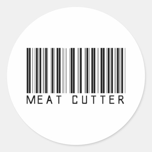 Code barres de coupeur de viande autocollants