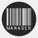 Code barres de directeur autocollants ronds