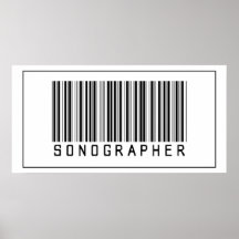 Code barres Sonographer Posters