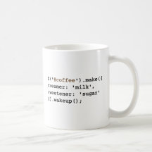 Code blond et doux de café de Javascript Tasse