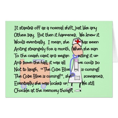 "Code Blue is Coming!"--Nurse Story Art Gifts by gabelstories
