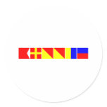 Code Flag Brooke Round Stickers