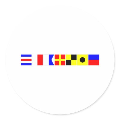 Code Flag Charlie Round Stickers by CptMikey