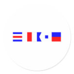 Code Flag Chase Round Sticker