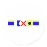 Code Flag David Round Stickers