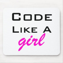 Code Like a Girl Mousepad