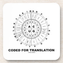 Coded For Translation (RNA Codon Wheel) Beverage Coaster