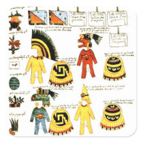 Codex Mendoza Square Sticker