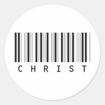 Codez le barre le Christ noir Adhésif