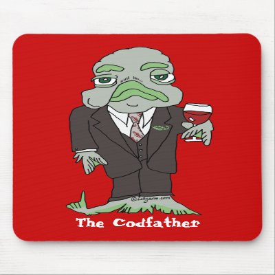 Codfather Cod fish Mousepad by zooogle