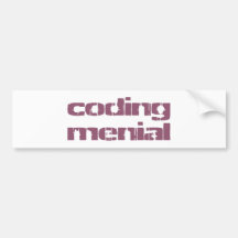 coding menial auto aufkleber