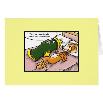 Codpedent Dog Relationships Cartoon Funny Card by beardiethor123