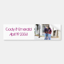 Cody & EmeraldApril 19 2008 design 1 Bumper Sticker