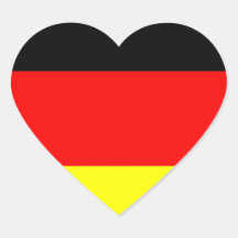 Coeur allemand de drapeau autocollants