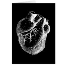 Coeur anatomiquement correct carte de vœux
