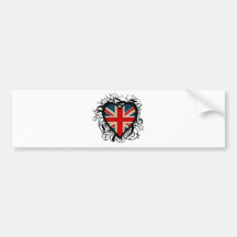 Coeur britannique décoratif autocollant pour voiture