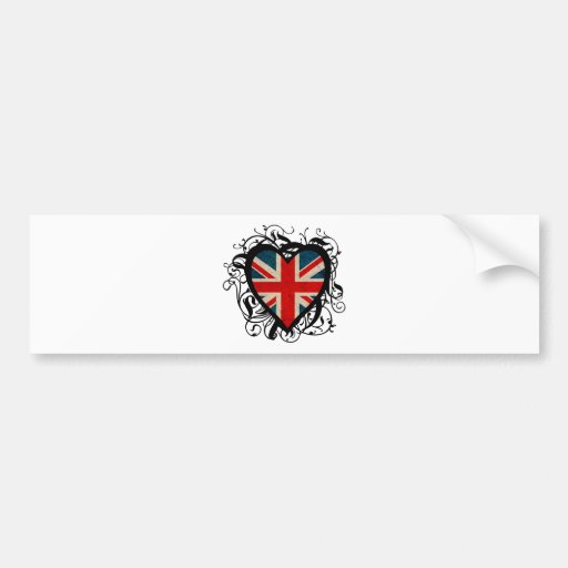 Coeur britannique décoratif autocollant pour voiture